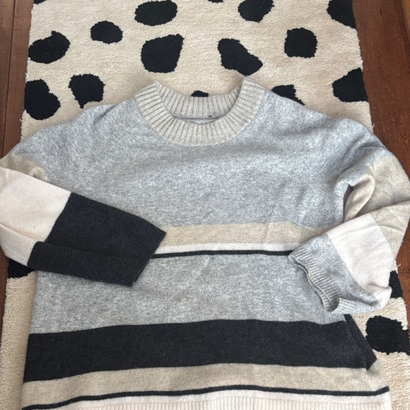 NAADAM Sweaters - NAADAM 100% cashmere Striped Gray and Black Sweater medium